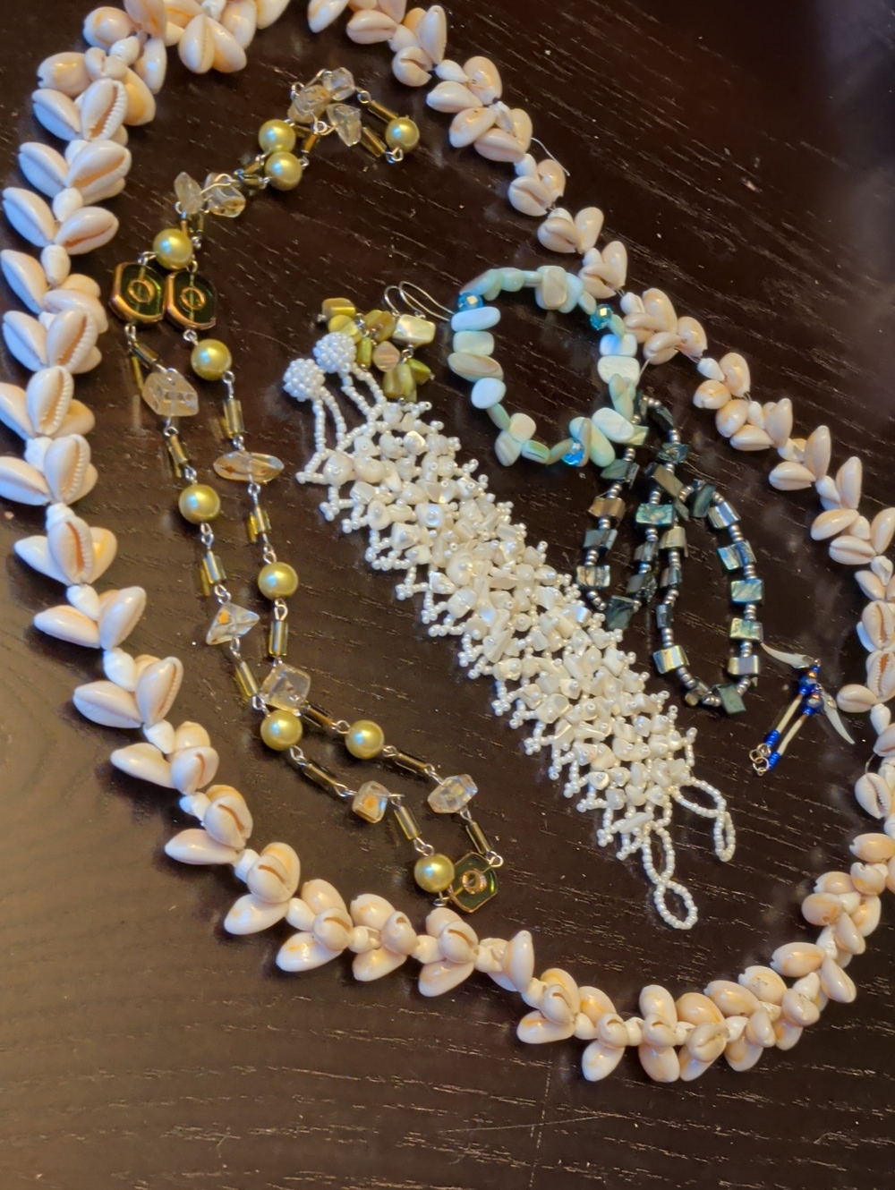 8 Mother Nature Shell And Mother Of Pearl Jewelry Bundle Wearable Or For Crafts